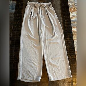 NWT Wide Leg Pants High Waisted Pants Work Casual Flowy Tie Knot With Pockets